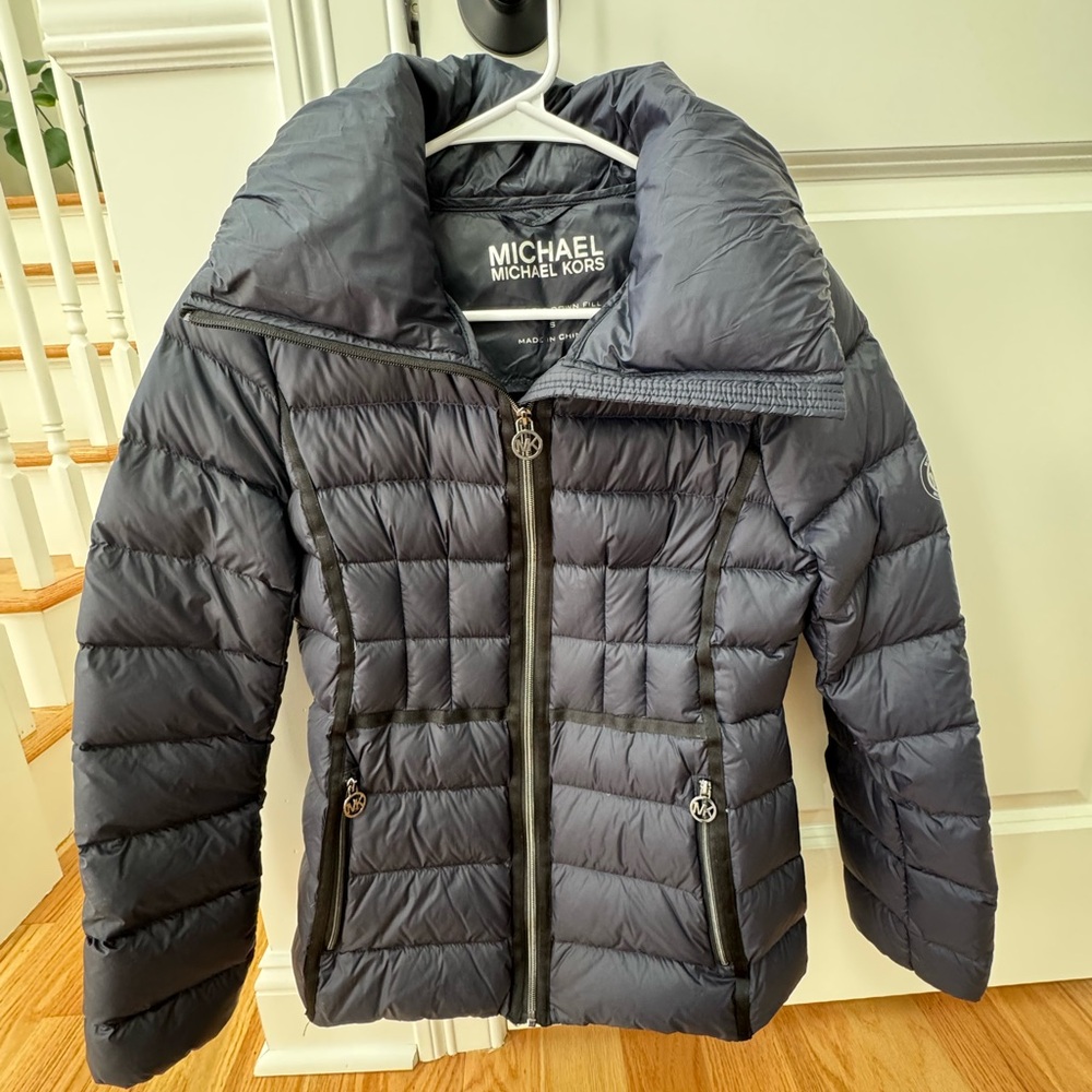 Navy Michael Kors Puffer Jacket